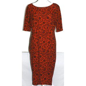 LuLaRoe Julia T-shirt Dress SOFT Floral Orange XL